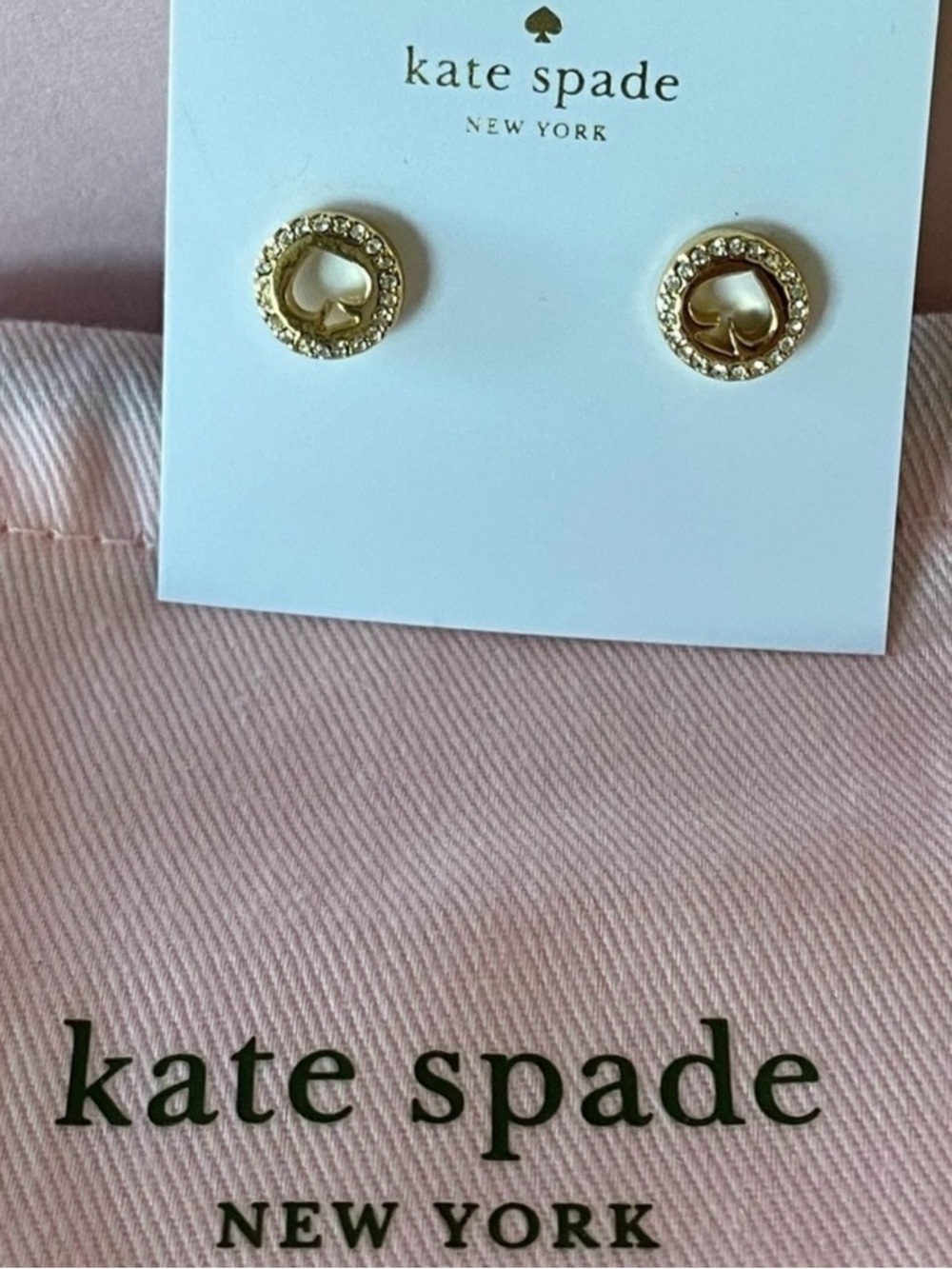 Kate Spade Spade Cut Out Earrings Gold
